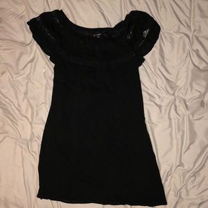 Black Ruffled Dress, Size Medium